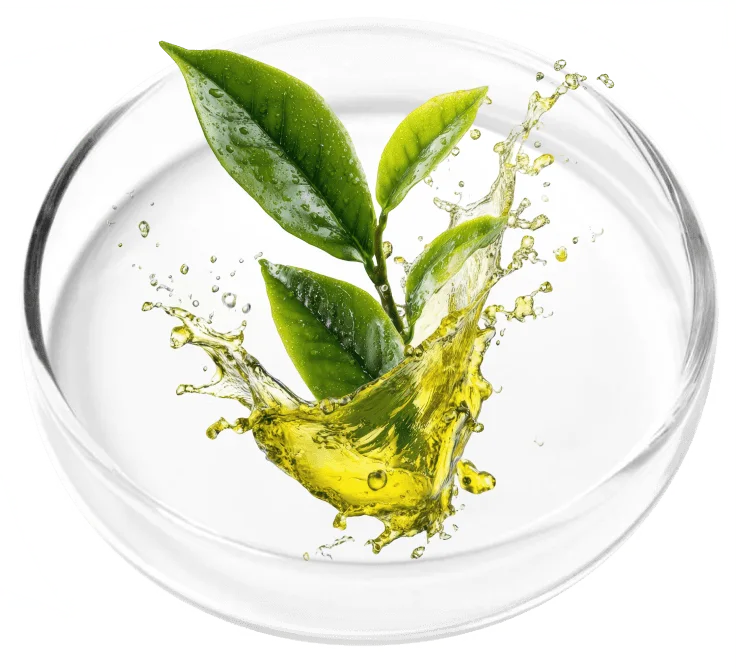 Tea tree and botanical oils that make up the KeraFirm Pro blend